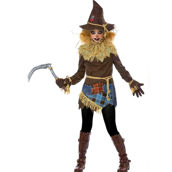 Creepy Scarecrow Girls Medium - Picture 1 of 3